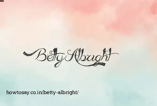 Betty Albright