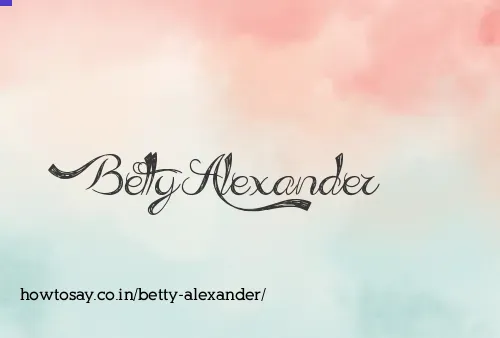 Betty Alexander