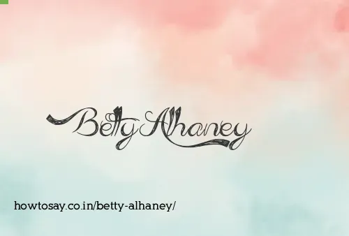 Betty Alhaney