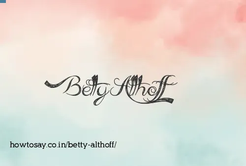 Betty Althoff
