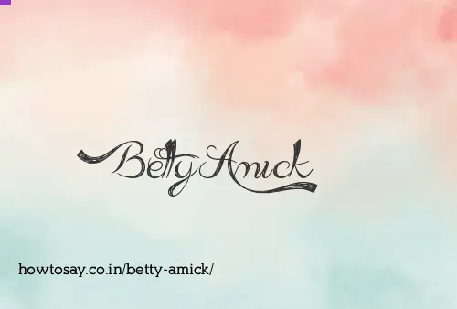 Betty Amick