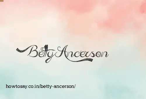 Betty Ancerson