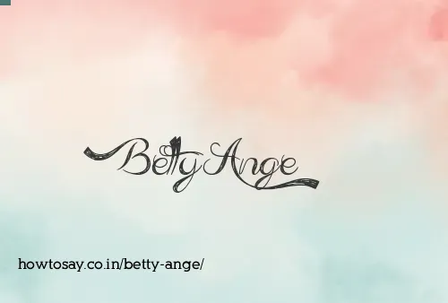 Betty Ange