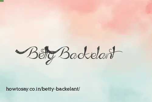 Betty Backelant