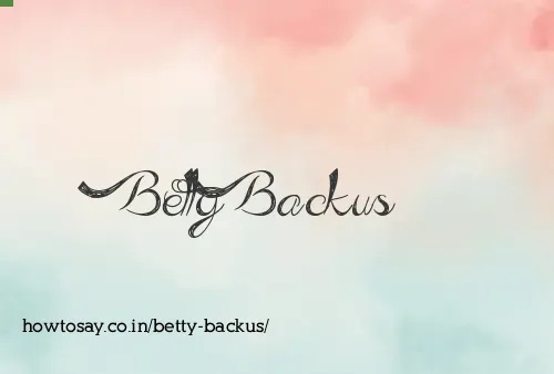 Betty Backus