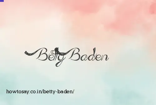 Betty Baden