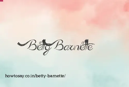 Betty Barnette