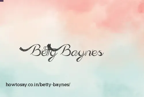 Betty Baynes