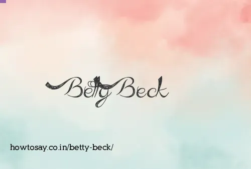 Betty Beck