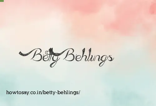 Betty Behlings