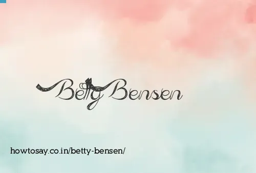 Betty Bensen