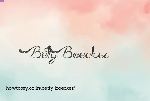 Betty Boecker