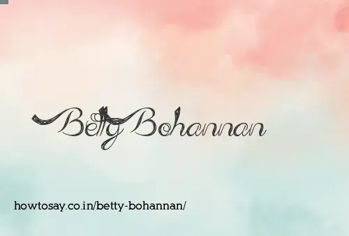 Betty Bohannan