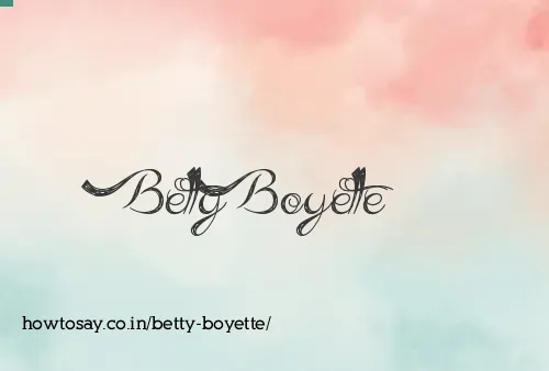 Betty Boyette