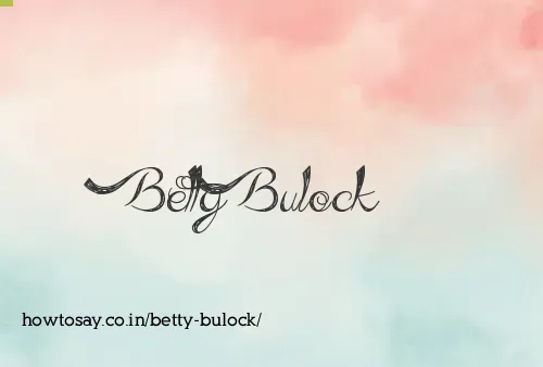 Betty Bulock