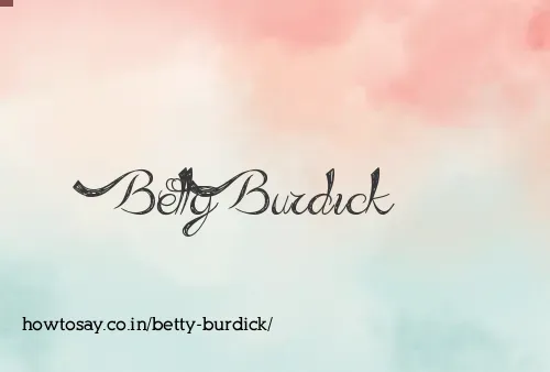 Betty Burdick