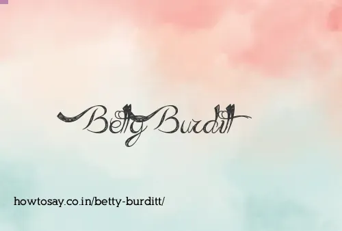 Betty Burditt
