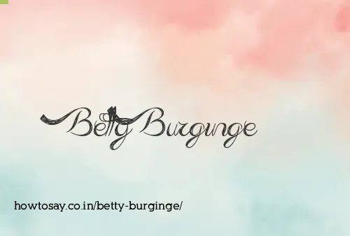 Betty Burginge