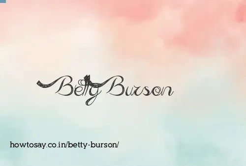 Betty Burson