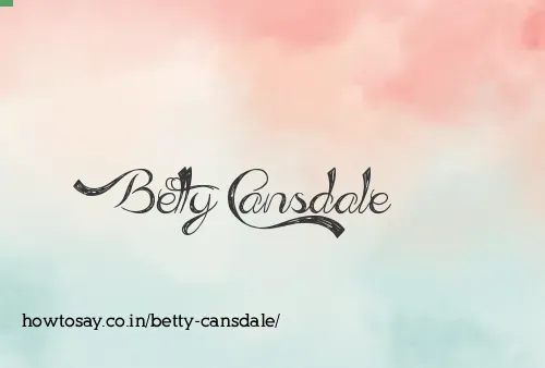 Betty Cansdale