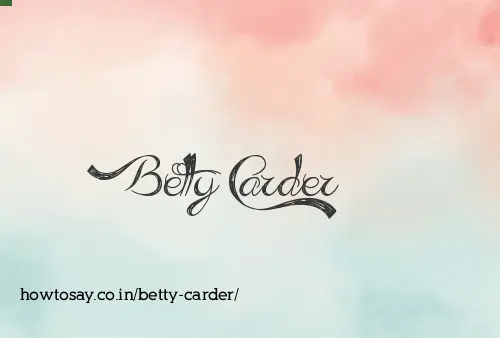 Betty Carder