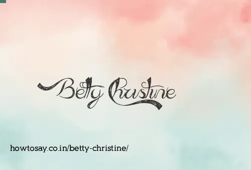Betty Christine