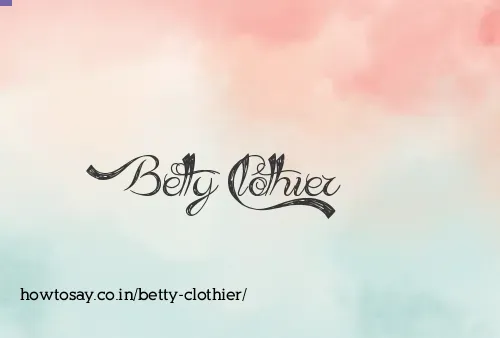Betty Clothier