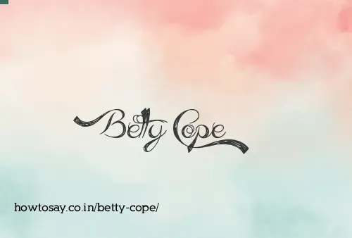 Betty Cope