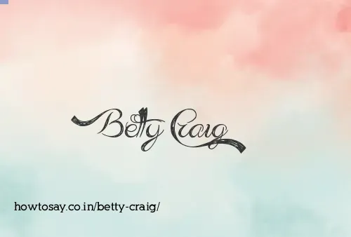 Betty Craig