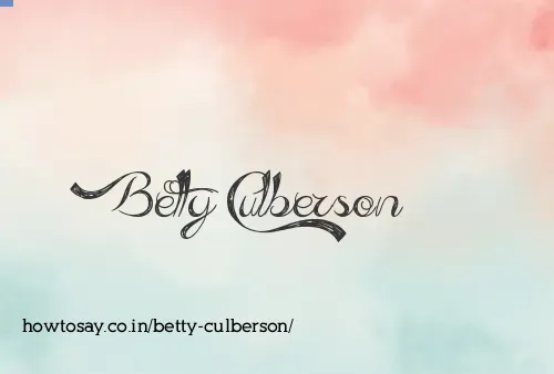 Betty Culberson