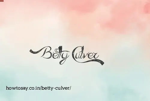 Betty Culver