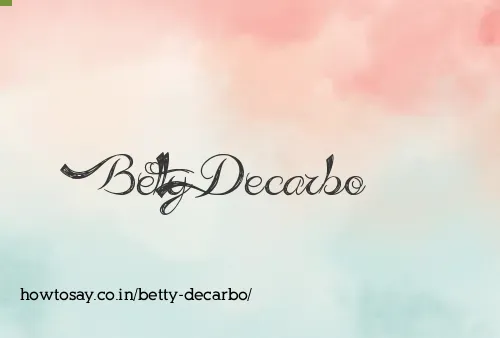 Betty Decarbo