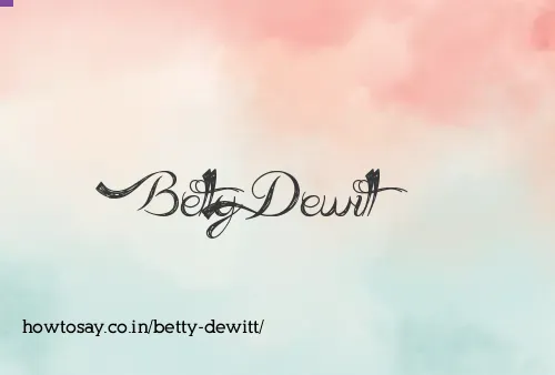 Betty Dewitt