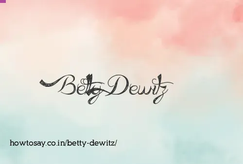 Betty Dewitz