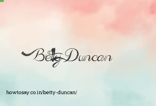 Betty Duncan