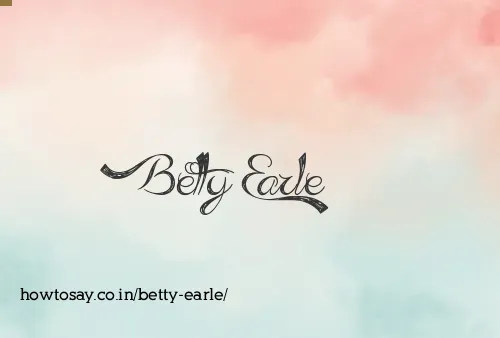 Betty Earle