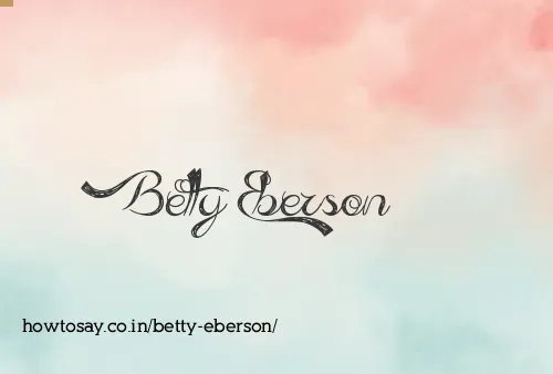 Betty Eberson