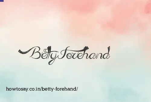 Betty Forehand