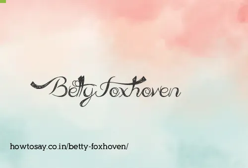 Betty Foxhoven