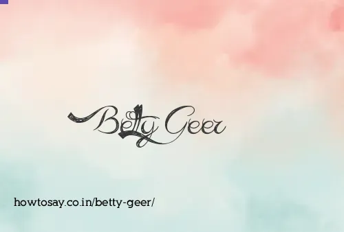 Betty Geer