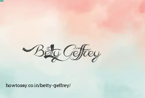 Betty Geffrey