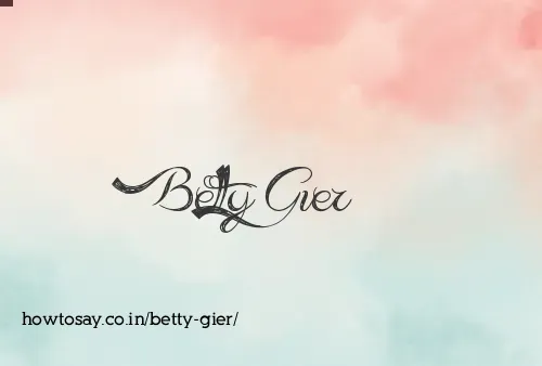 Betty Gier