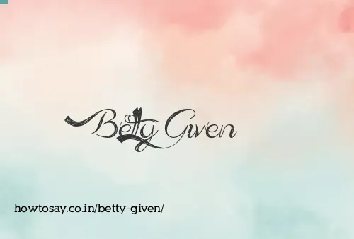 Betty Given