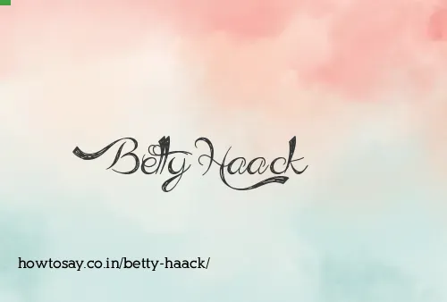 Betty Haack