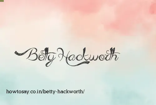 Betty Hackworth