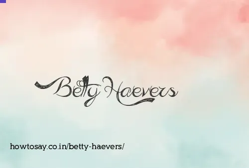 Betty Haevers