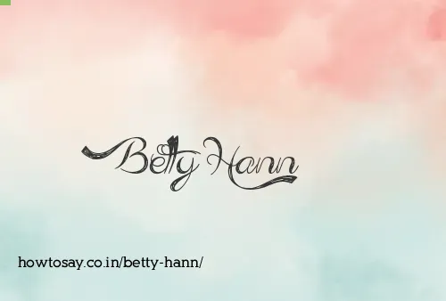 Betty Hann