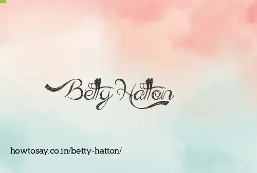 Betty Hatton