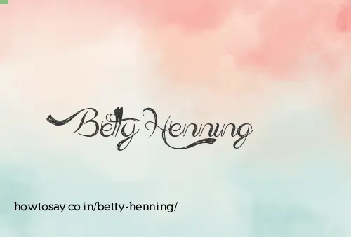 Betty Henning
