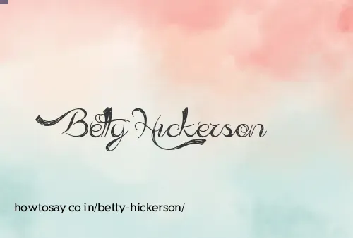 Betty Hickerson